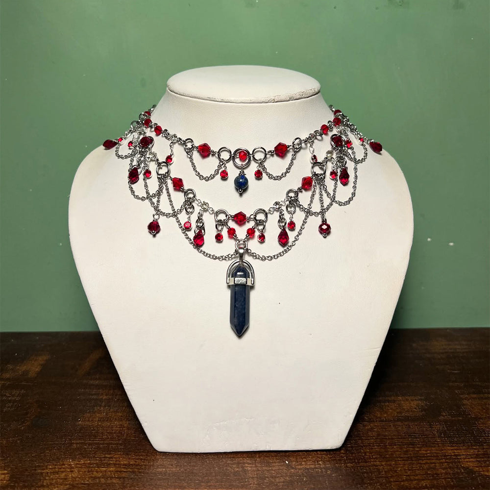 Halloween necklace wholesale fashion cross-border medieval heavy industry tassel pendant sweet cool fashion prom jewelry necklace for women
