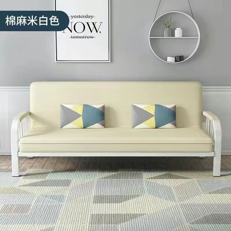 Small apartment sofa bed, convertible sofa bed, foldable sofa bed, economical and simple fabric sofa for the living room