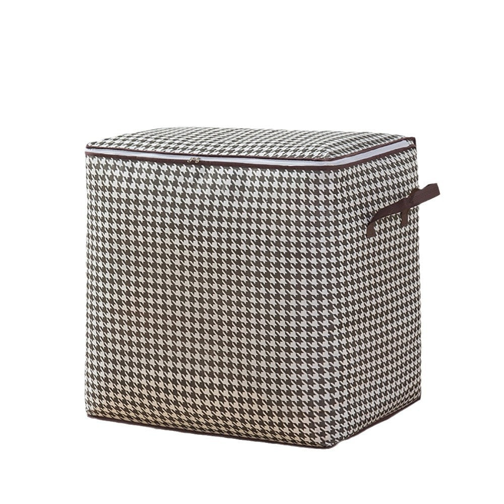 Quilt storage bag Thousand bird grid non-woven moving bag Large capacity travel duffel bag Foldable packing bag