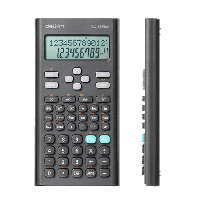 Deli D82MS Plus Function Calculator Junior High School Study Test Portable Color Calculator Junior High School Students