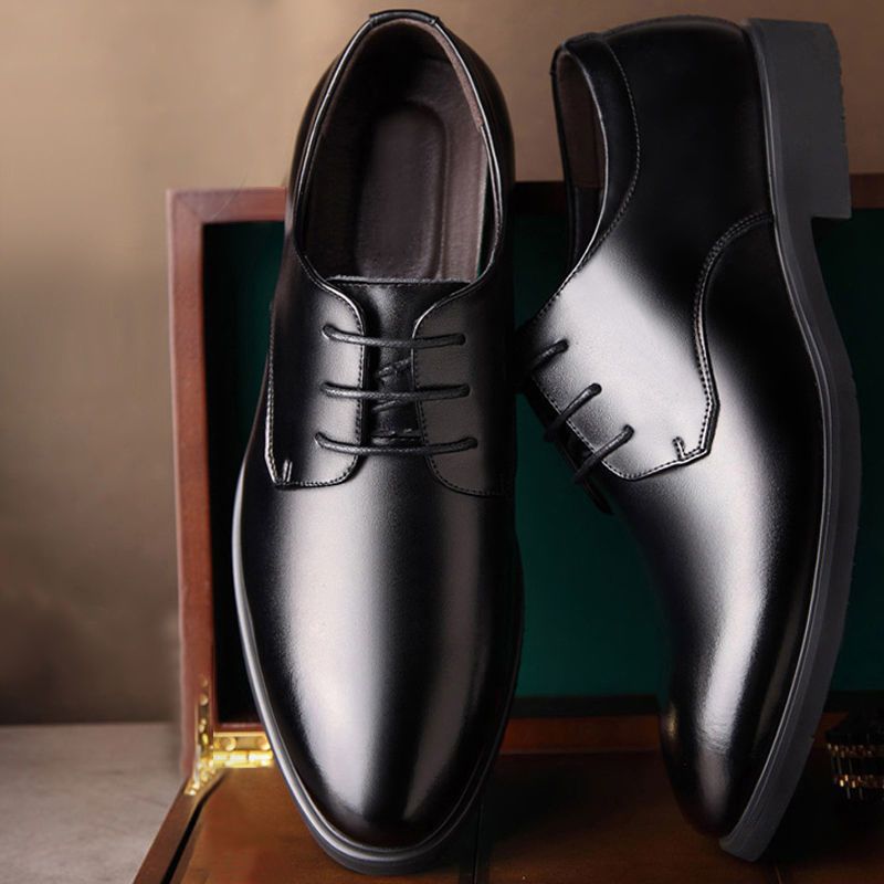 Clearance sale: men's leather dress shoes - lace-up, casual, stylish, versatile. perfect for young professionals, business, and everyday wear. trendy men's footwear
