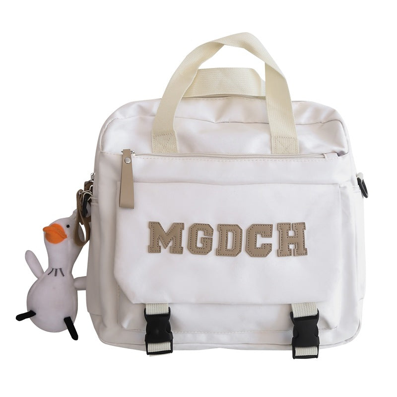School bag women's new large-capacity backpack crossbody bag men's junior high school high school burden reduction primary school students diagonal span bag