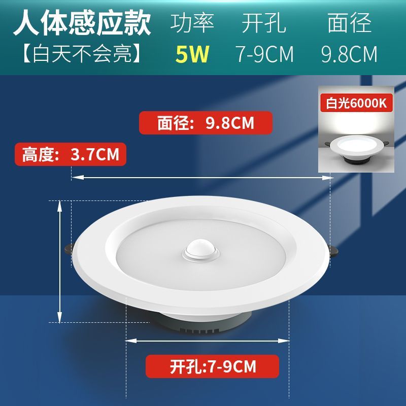 Labota led sound & motion sensor downlight - recessed ceiling light for hallways, entryways, and more - sound & light control