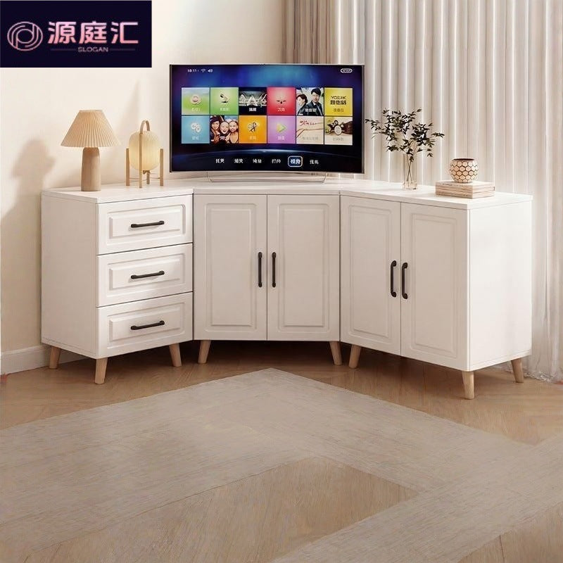 Corner cabinet multifunctional triangular tv stand minimalist creative storage cabinet european light luxury tv cabinet storage unit