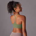 european and american double-sided brushed comfortable i-shaped back yoga wear sports intimates running fitness yoga bra for women