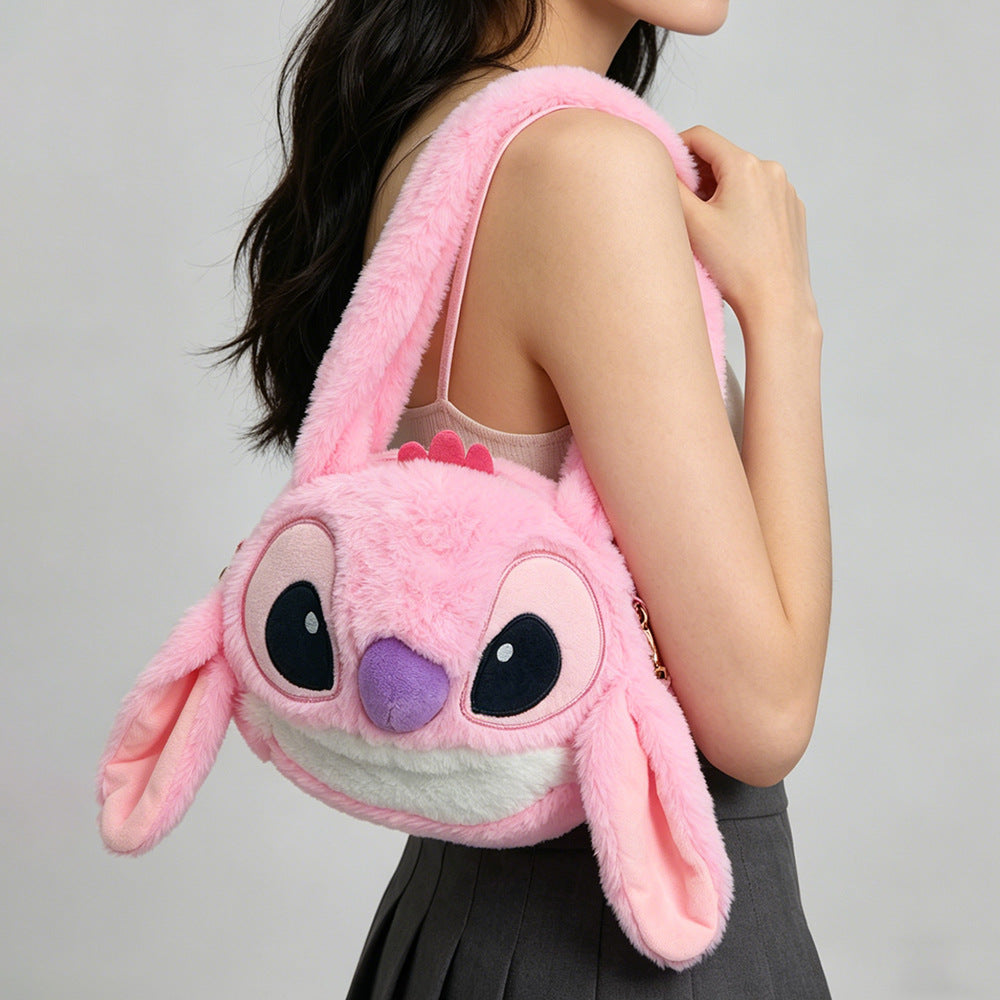 Cartoon plush crossbody bag: instantly turn heads and dominate the scene! overflowing with girly charm, it's irresistibly cute