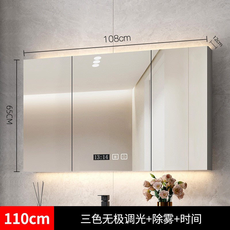 Smart bathroom mirror cabinet, separate wall-mounted bathroom with light, vanity mirror, bathroom mirror with rack storage