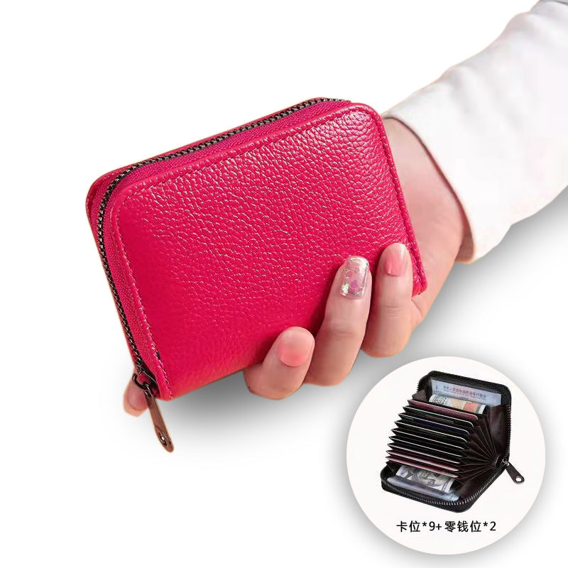 Organ card bag, ID bag, solid color multi-card all-in-one bag, the same style for men and women, exquisite bank card storage card bag, mini.