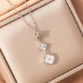 Tz8295 silver necklace [white shell]