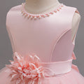 European and american style new girls' formal dress - beaded embroidered mesh tutu skirt - girls' dress - children's performance dress