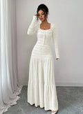 european and american cross-border women's high-waisted a-line skirt - slimming, casual, versatile, mid-length a-line ruffle tiered skirt