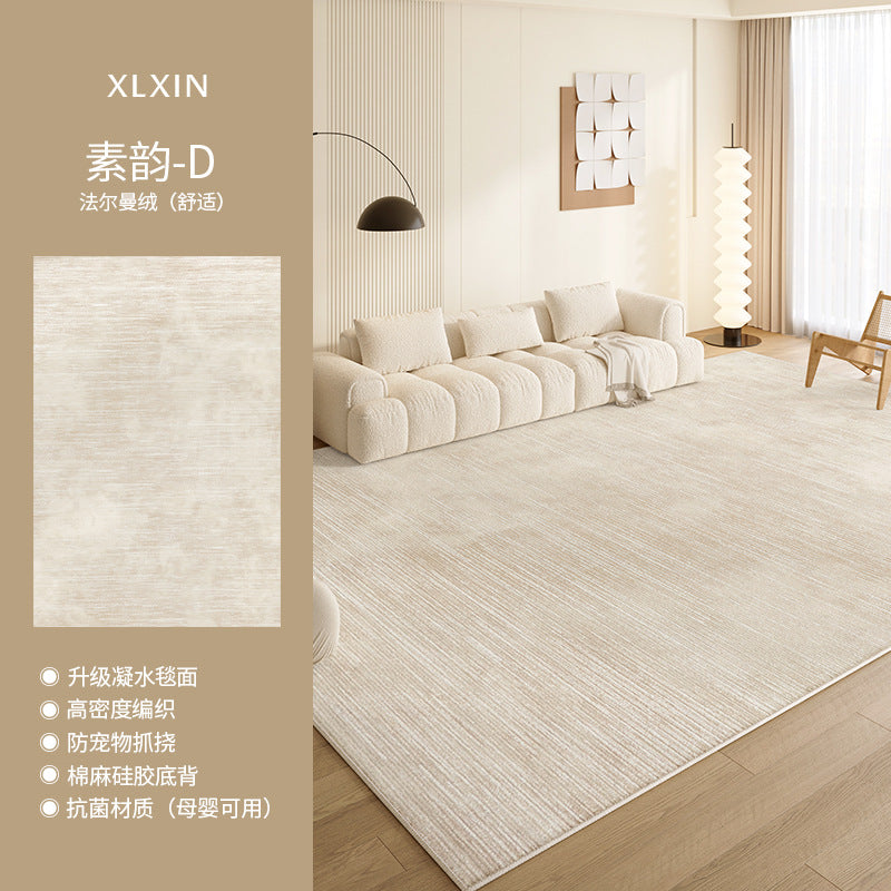Carpet living room bedroom bedside blanket classyaccessible luxury cream style ins room sofa coffee table for home full floor mat