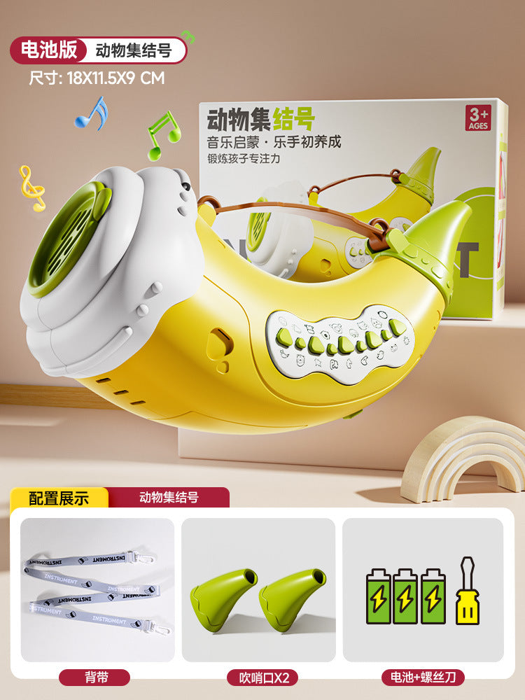 Animal rally baby trumpet 30 sound effects bird whistle instrument baby horn kids toy can blow