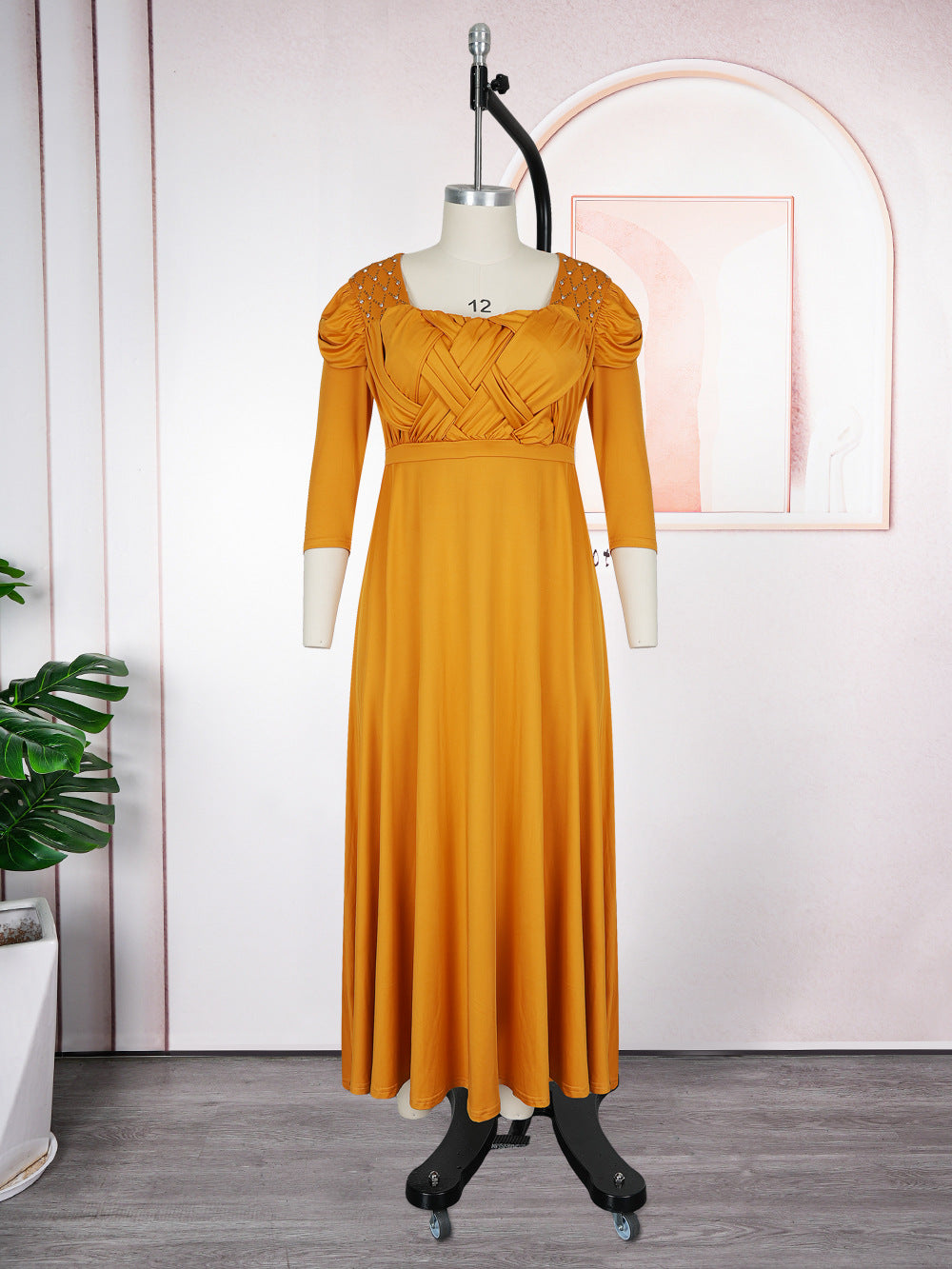 hot diamond fashiondress african export  plus size women's clothing fashion bridesmaid dress