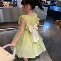 Girls' summer dresses : new trendy kids' princess dress, little girl's solid color sleeveless tank dress