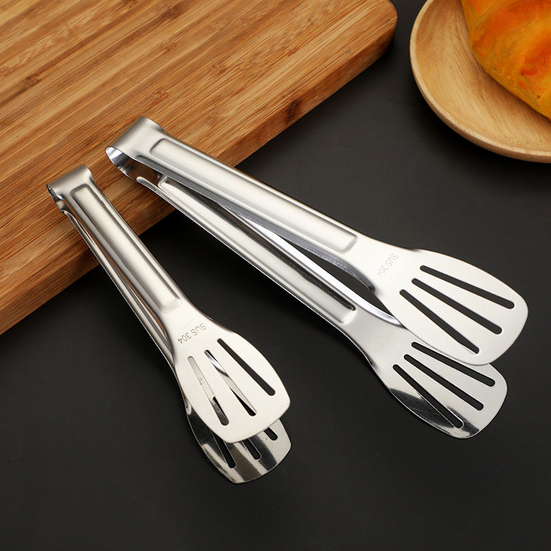 304 stainless steel multi-purpose heavy-duty tongs - kitchen, buffet, home use - perfect for steak, bread, stir-fries, grilled meat, and food serving