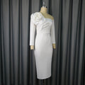 Autumn new arrival: 3d floral off-the-shoulder dress - long sleeve party & evening gown
