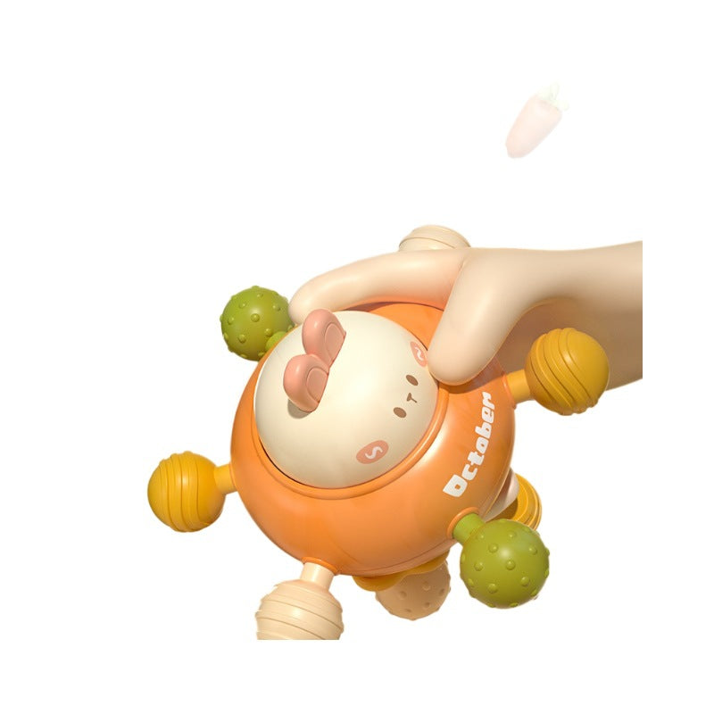 Baby Manhattan ball 0-1 year old baby educational atomic ball grinding teeth soft glue hand grab rattle ball soothing toy