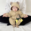 Spring & fall outing cute clothes baby outwear baby outwear hairy rompers newborn onesies jacket