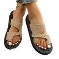 summer new arrival: plus-size women's casual comfort flat soft sole slip-on sandals - wholesale