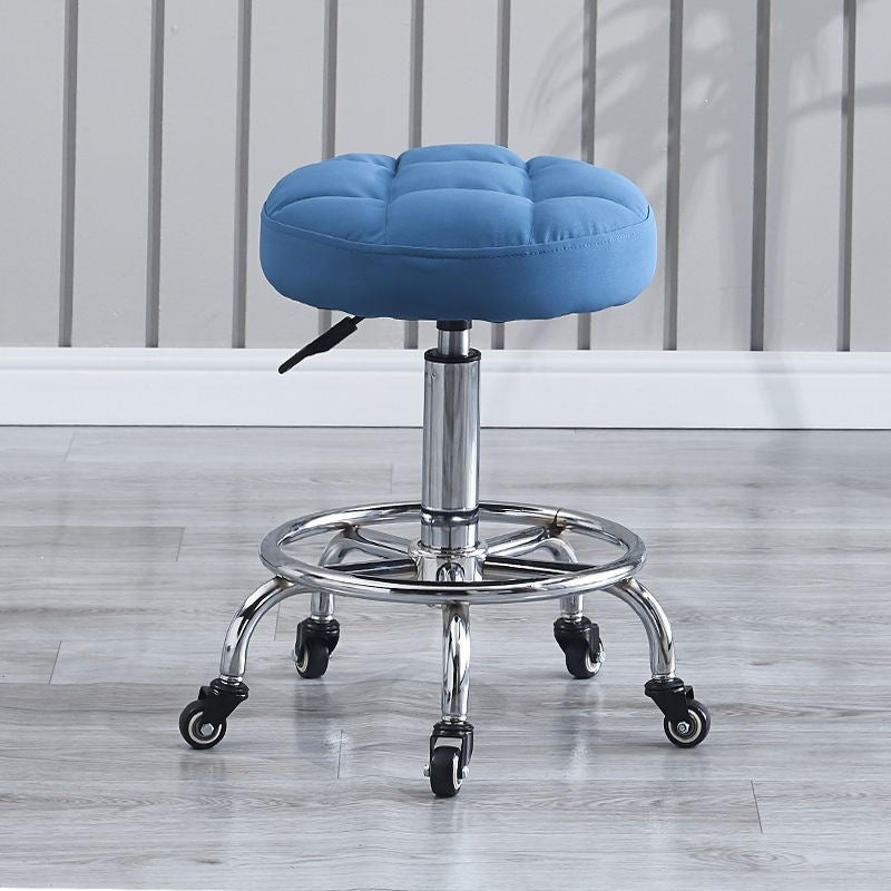Barber chair makeup manicure live broadcast special adjustable round stool for home bedroom dressing stool movable backrest large work stool