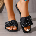 Plus size women's polka dot flat sandals - comfortable, stylish, and perfect for summer! ideal for beach, vacation, or everyday wear with dresses