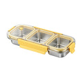 316 stainless steel divided lunch box - student meal container, prevents flavor mixing, bento box, household food storage container, refrigerator prep box