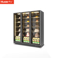 Huaer refrigerated freshness cabinet dessert mousse freezer commercial air-cooled vertical yogurt cabinet three-door cake display cabinet