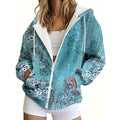 hot-selling plus-size women's zip-up hoodie, new casual long-sleeve hooded sweatshirt jacket, dropshipping available