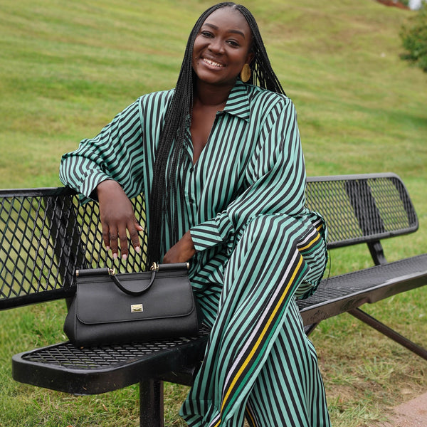 European and American women's clothing long-sleeved striped lapel large-size shirt casual trousers African new two-piece fashion suit women