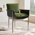 Italian normcore fabric dining chair designer house restaurant saddle leather single chair for home tea room armrest desk chair