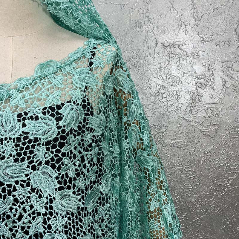 supply looseknitting long skirtelegantwork clothingcasual green pulloverembroidered long skirtmatching headscarf