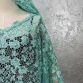 supply looseknitting long skirtelegantwork clothingcasual green pulloverembroidered long skirtmatching headscarf