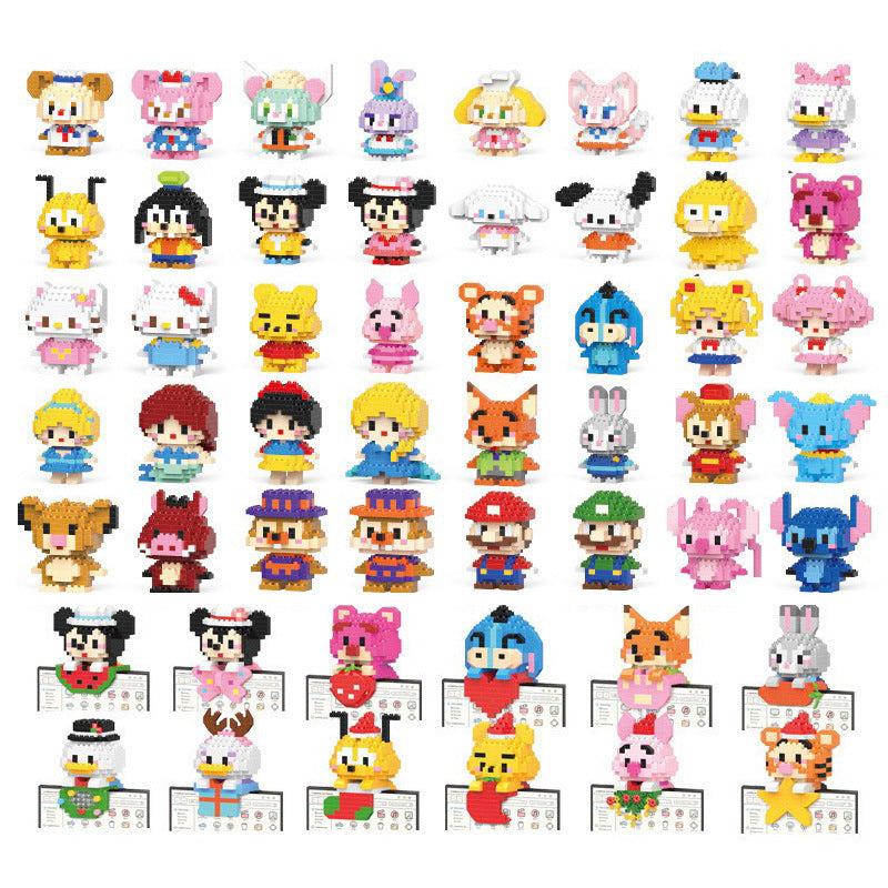 Compatible with lego bricks, children's educational blind box figurines, assembly toys, gifts, micro-pellet building blocks for boys and girls