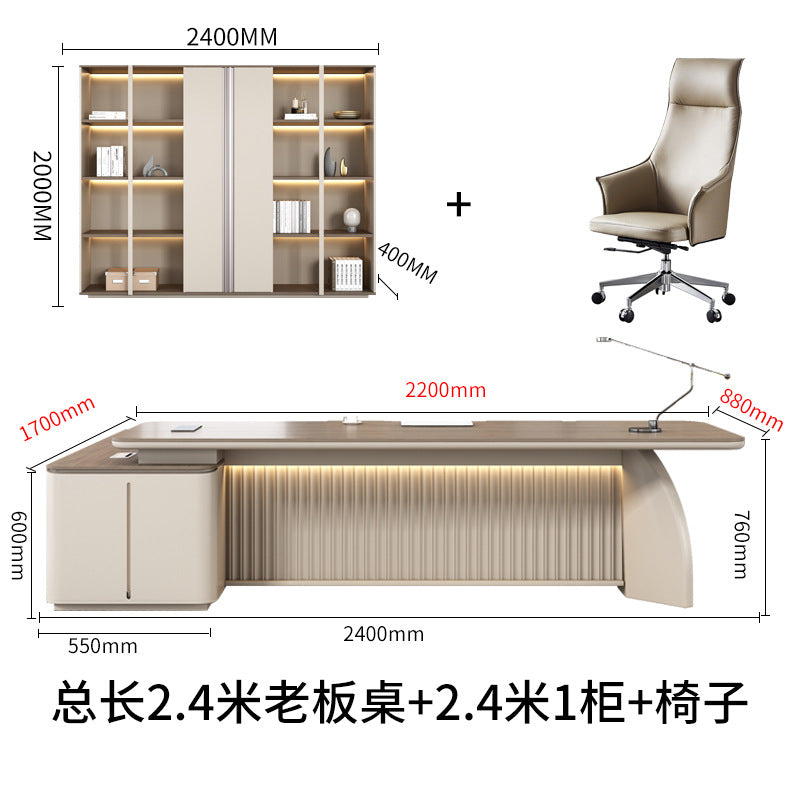 Saint li boss table and chair combination president office simple modern accessible luxury paint executive table elegant manager table and chair main