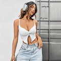 european and american cross-border women's fashion hot seller: sexy, spicy girl design, slimming, slit, bodycon camisole top