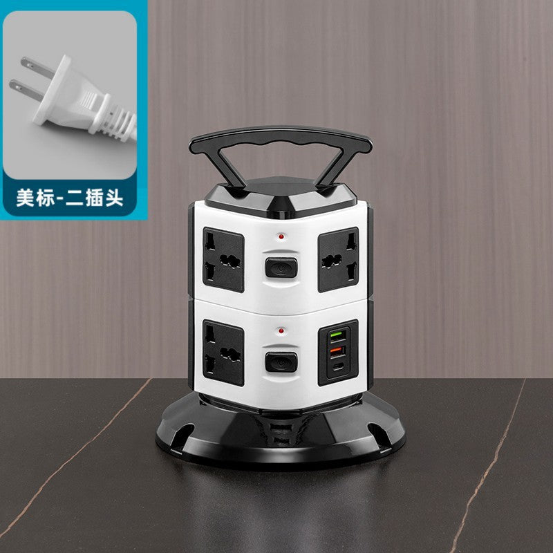 Vertical socket british standard hong kong multi-function usb universal power strip european standard household power supply american standard american