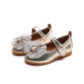 Girls'  spring new bowknot soft sole princess leather shoes for mid-to-large children - wholesale magic tape closure kids' shoes (direct from manufacturer)