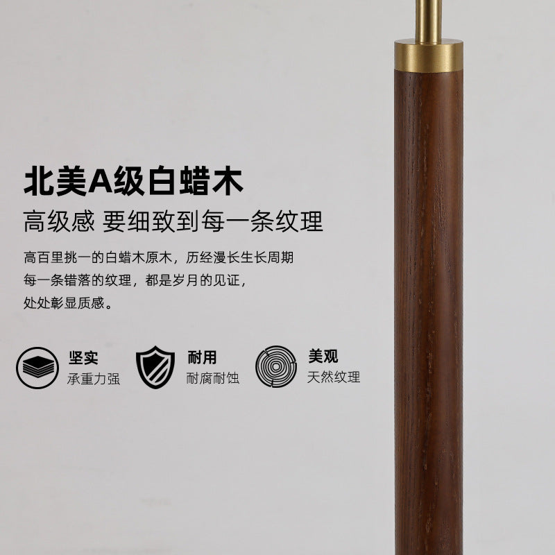 Vintage floor lamp living room sofa French retro ash wood antique style bedroom bedside lamp 2025 new