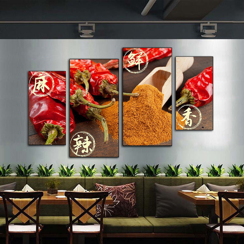 Hotel wall decoration painting Sichuan cuisine Hunan restaurant fast food restaurant box mural restaurant catering hot pot restaurant room painting