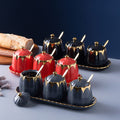 Luxury ceramic spice jar set for kitchen - creative home seasoning container set, salt shaker wholesale
