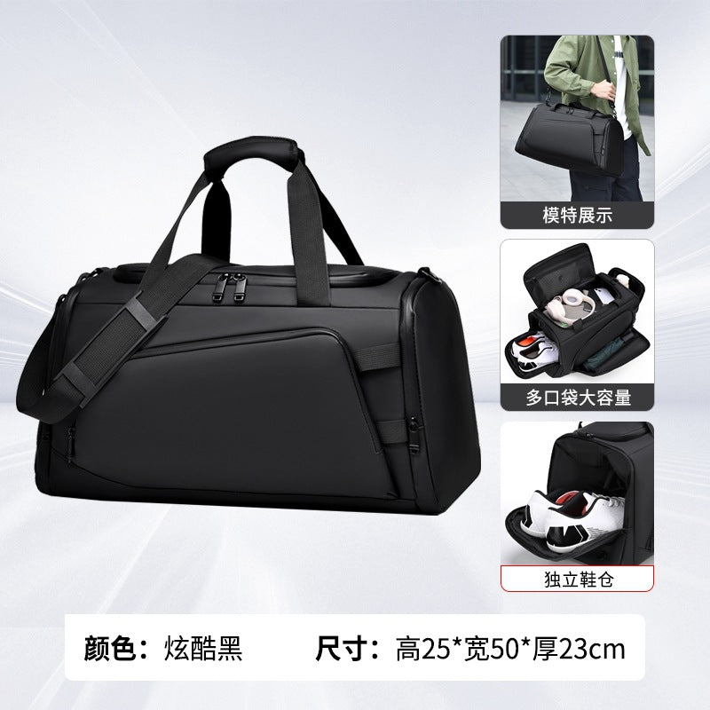 Cross-border men's travel bag casual fashion women's messenger bag large capacity fitness bag high sense lightweight handbag tide