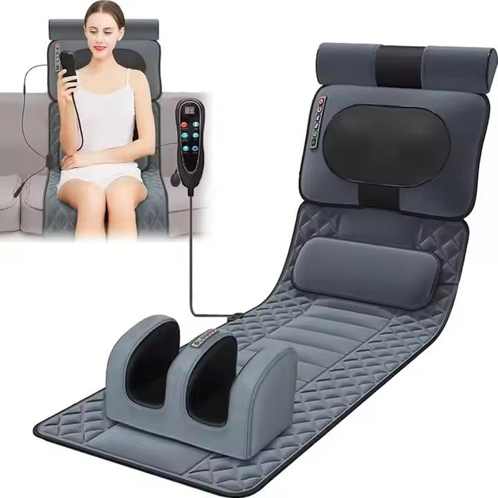 Multifunctional home massage mattress - airbag vibration heating for full body massage: back, waist, legs, and cervical spine
