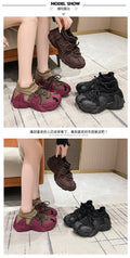 Cotton shoes fleece-linedheattech socks shoes winternew arrival women's casual shoes thick sole women's shoes octopus sneakers plus size