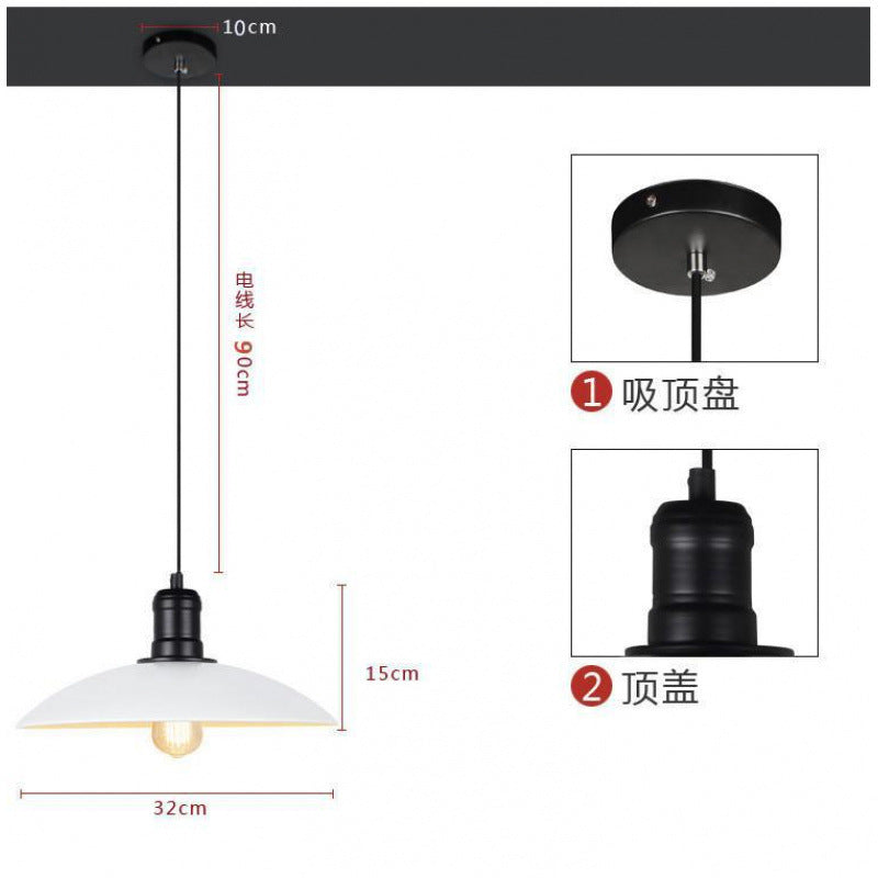 Nordic loftretro industrial style restaurant bar cafe creative iron clothing store pot lid chandelier