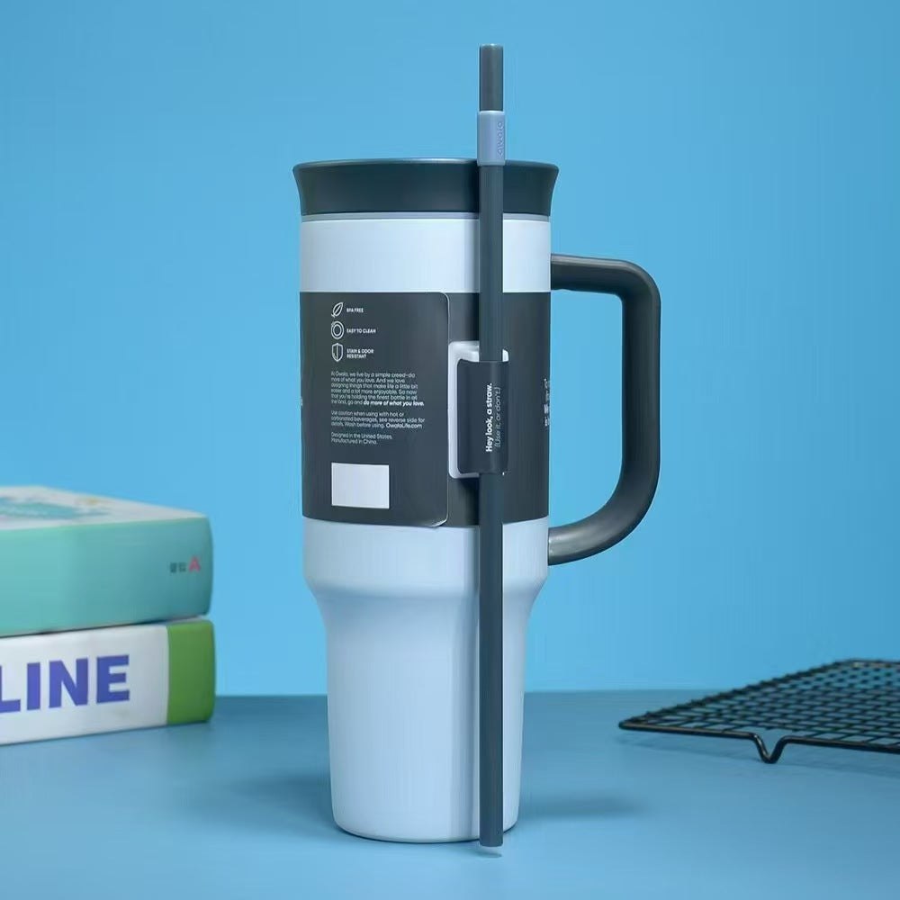New owala handle ice cup 40oz large capacity car cup 304 stainless steel straw thermos cup
