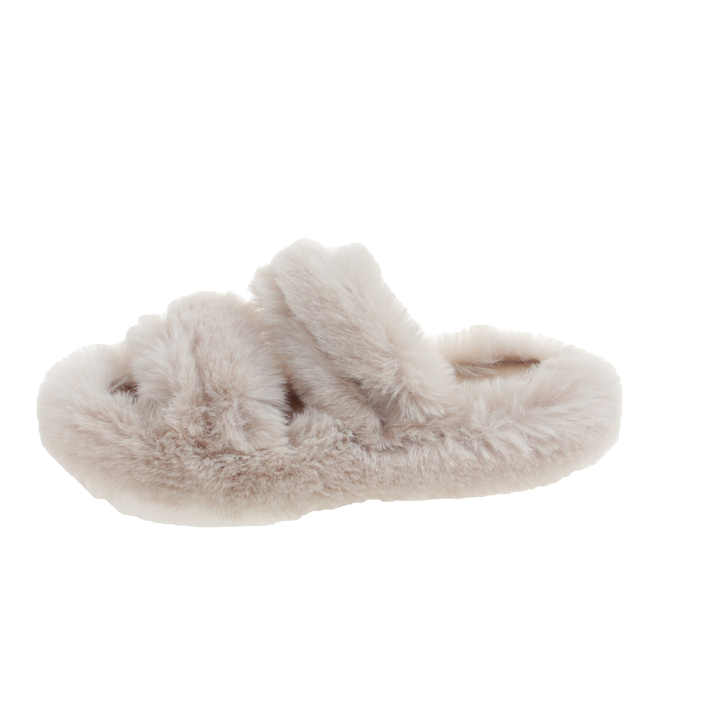New korean style ins trendy fuzzy slippers women's outdoor winter indoor non-slip warm plush lazy cotton slippers
