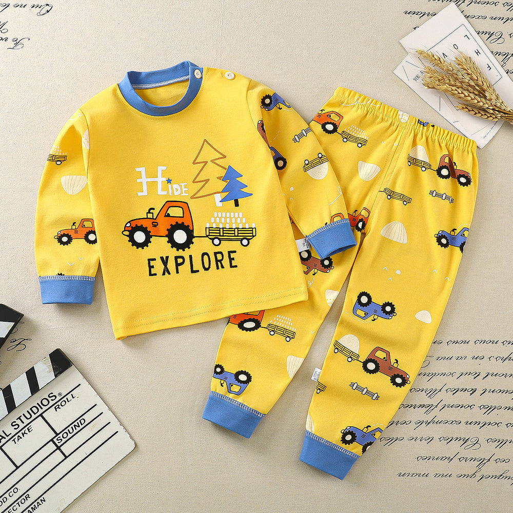 Kids' cotton pajama set - girls' & boys' thermal underwear - wholesale children's home wear