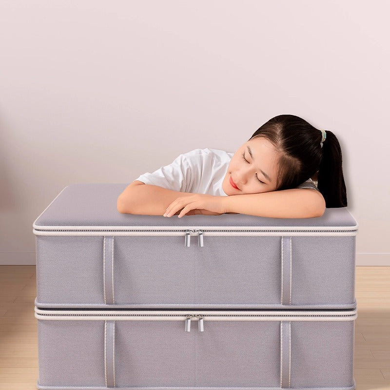 Bed bottom storage box Flat fabric finishing box Storage box Quilt cabinet top box Clothes under bed Wardrobe dormitory