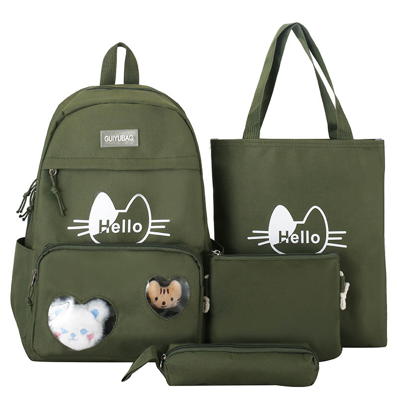 Primary school schoolbag wholesale Korean version fashion cartoon primary and secondary school backpack portable large capacity junior high school backpack